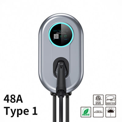 Qualität  48A Wallbox EV Charger Station With LCD Screen APP Wifi/Bluetooth 11.52 KW Type 1 EV Home Charger usine