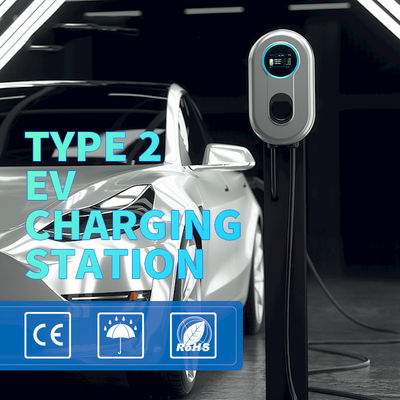 Elektroauto-Ladestation Type2 Wallbox 3Phase 22.08KW Ladegerät 32A EV verkabeln 5m mit LCD-Bildschirm
