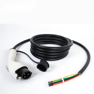 7kW amerikanische Standard-EV Aufladungsweiße Schnur des kabel-Stecker-32A, Typ- 1einzelnes Gewehr-Ladegerät-Kabel