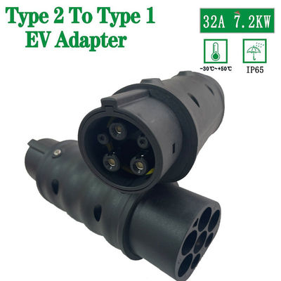EV-Ladegerät-Adapter Type2 zu Typ 1 maximalem 32A Iec 62196 zu Auto-Ladegerät-Konverter Wechselstrom SAE J1772