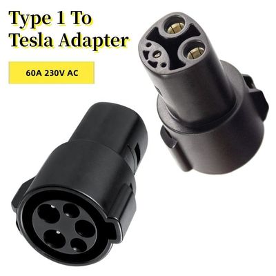 Überverdichter-Adapter Wechselstrom-Verbindungsstück-Typ 1 des Elektro-Mobil-60A zum Auto-Adapter J1772 Tesla EV zu TPC