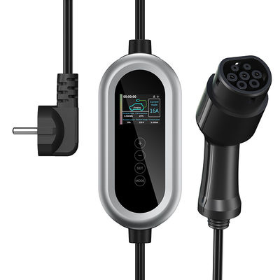 IP65 Ladegerät-Stations-Art des Niveau-EV schnelle - 2 Aufladungsstapel Wechselstroms 7kw Ladegerät-EV mit Noten-Knopf