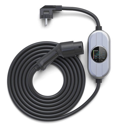 7.36KW maximale 32A justierbare Art - 2 tragbares EV-Ladegerät für Elektro-Mobil-Ladestation mit LCD-Bildschirm