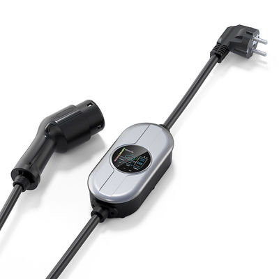 7.36KW maximale 32A justierbare Art - 2 tragbares EV-Ladegerät für Elektro-Mobil-Ladestation mit LCD-Bildschirm