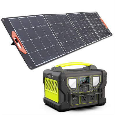 LCD zeigen 300W/500W/700W/1000W an, das tragbares Kraftwerk mit dem wasserdichten Sonnenkollektor überholen