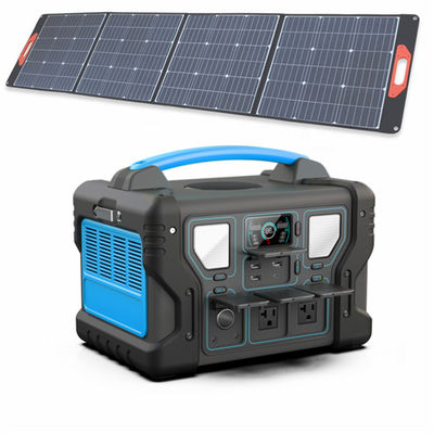 LCD zeigen 300W/500W/700W/1000W an, das tragbares Kraftwerk mit dem wasserdichten Sonnenkollektor überholen